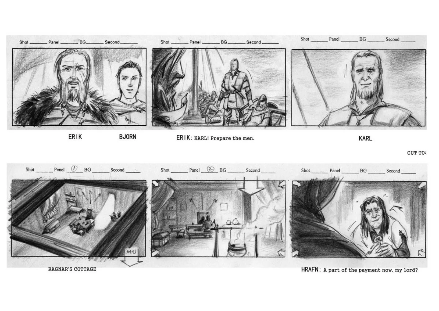 Storyboard page 6 from the original production archive