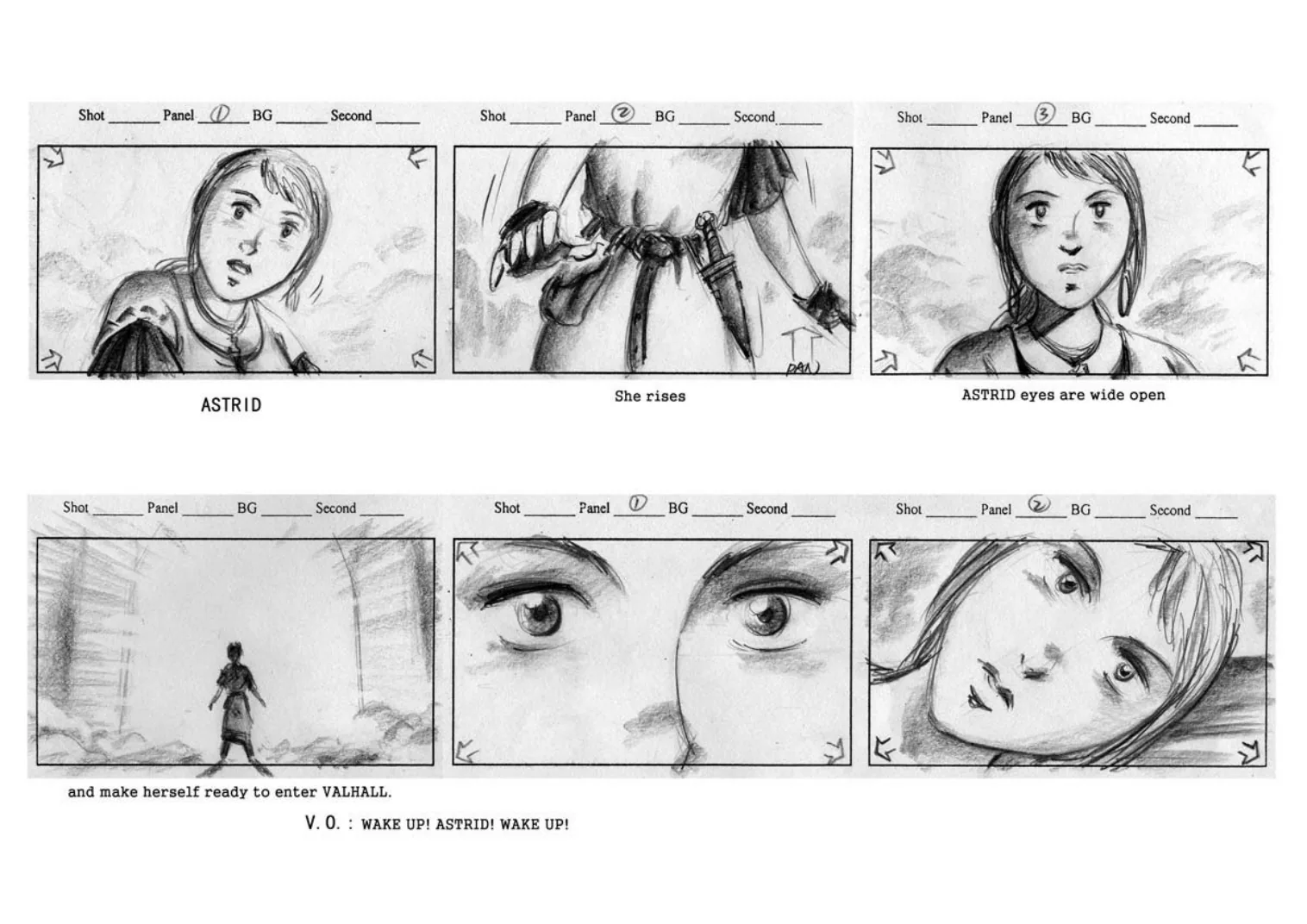 Storyboard page 100 from the original production archive