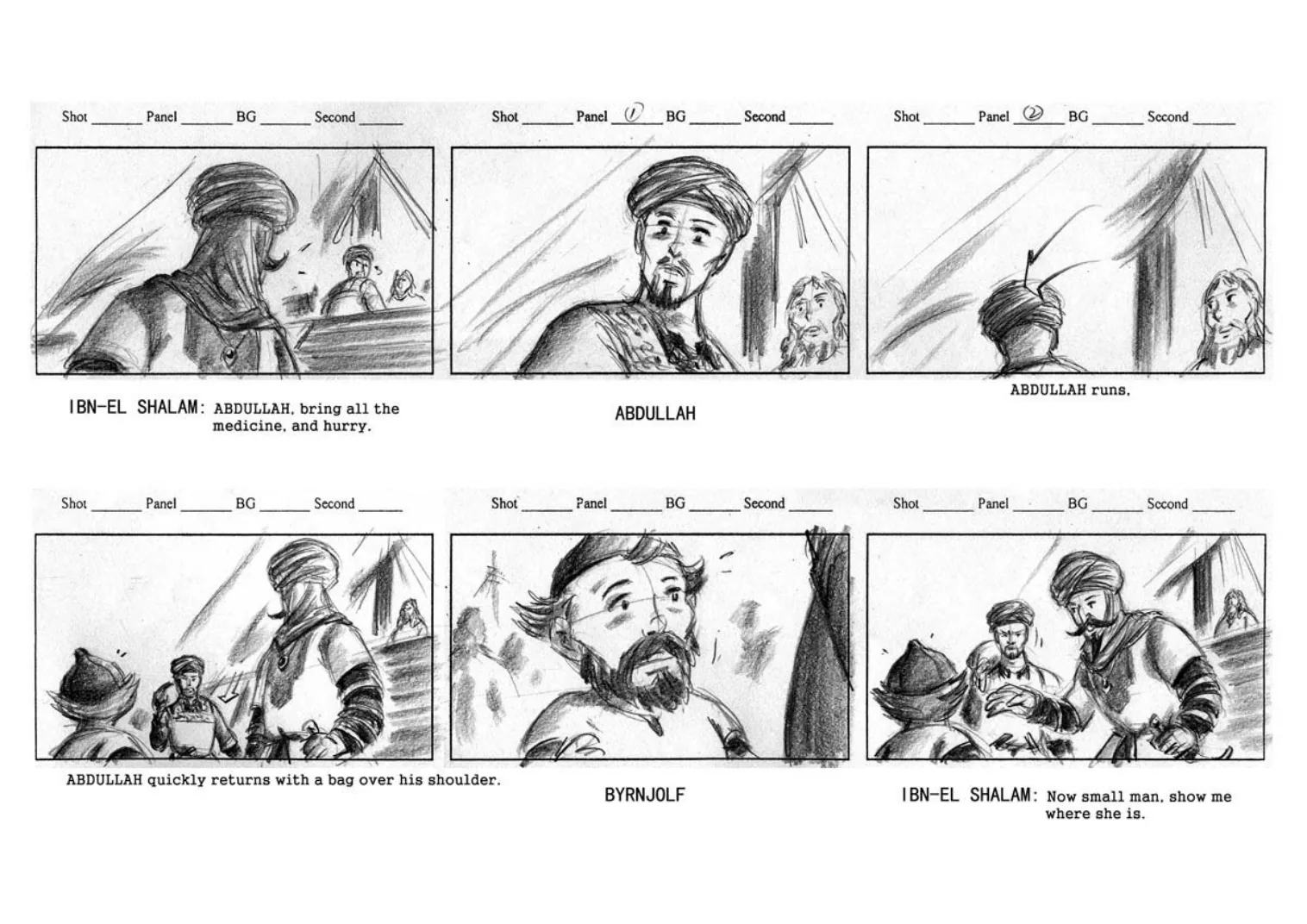 Storyboard page 200 from the original production archive