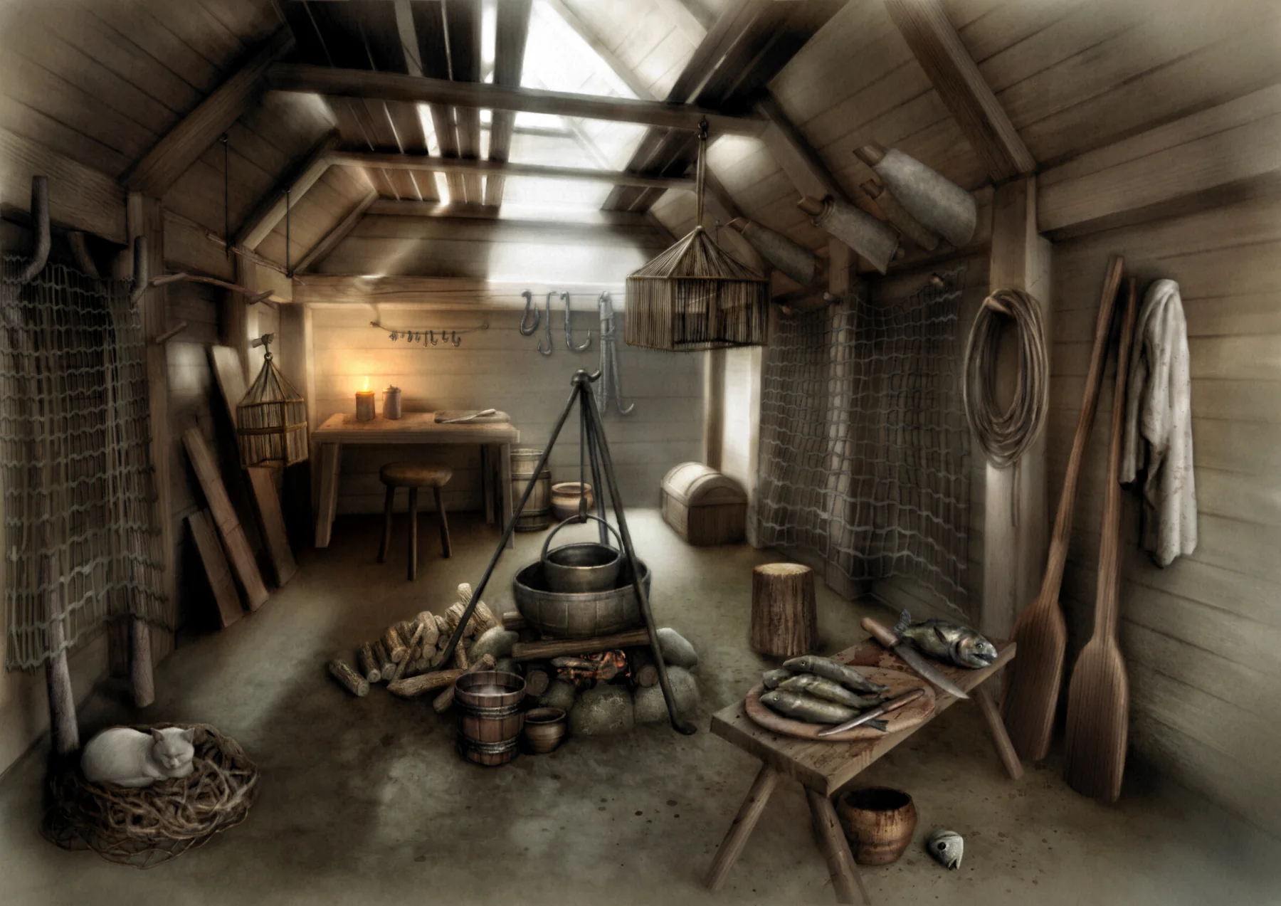 Concept art for Egil’s interior