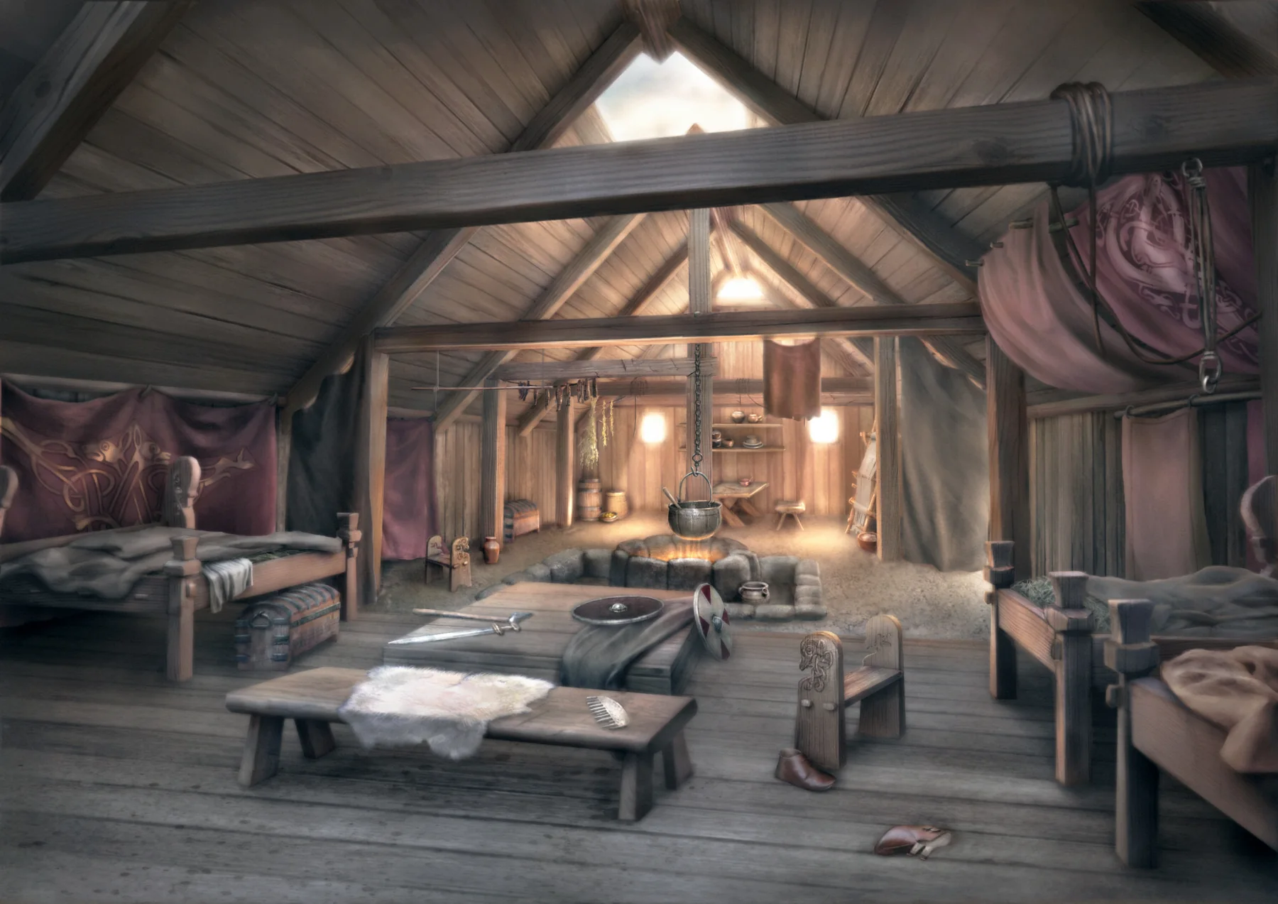 Original interior concept of the Silverlock home