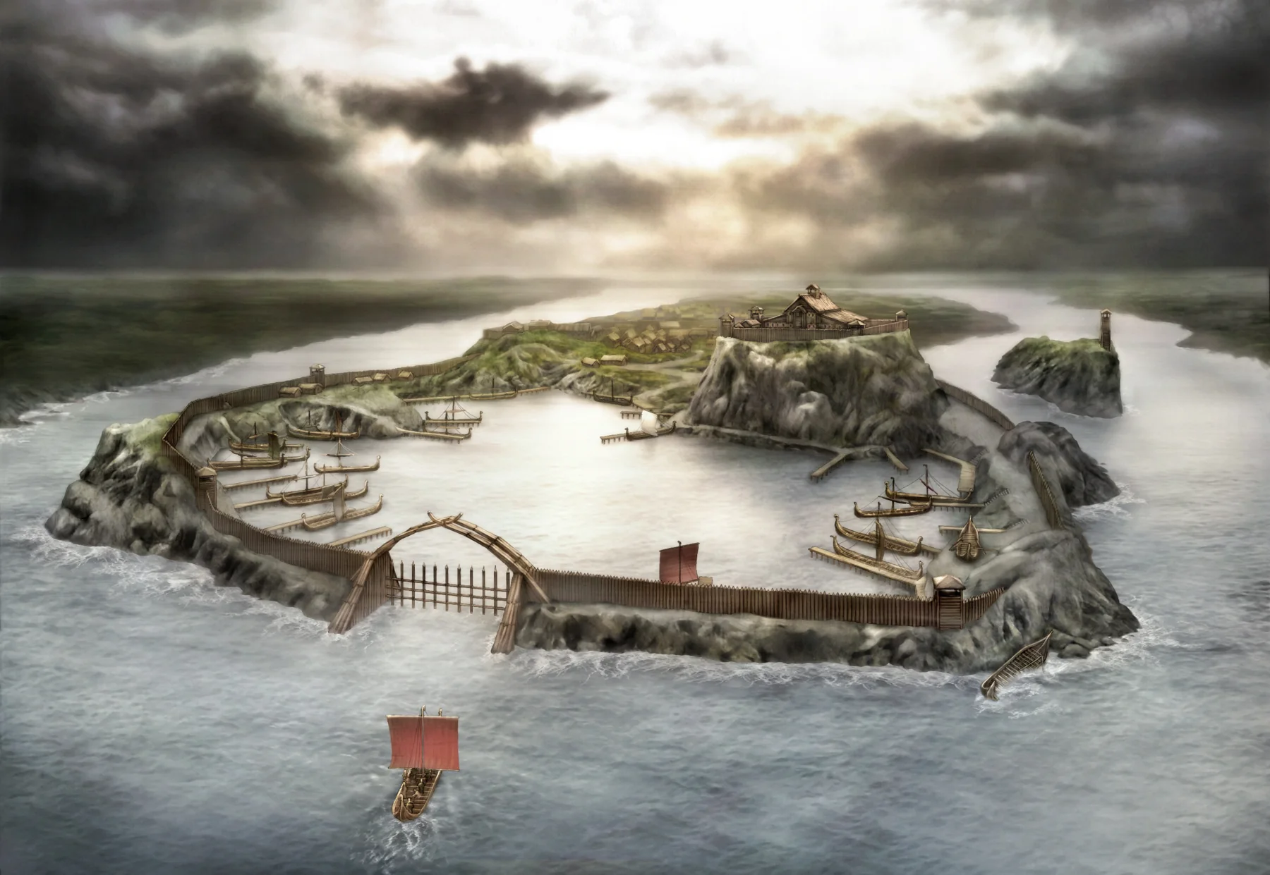 Original concept painting of Wollin